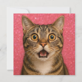 Verraste kat wenskaart. kaart