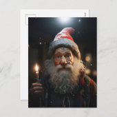 Verraste Kerstmis Gnome Feestdagenkaart (Voorkant / Achterkant)