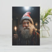 Verraste Kerstmis Gnome Feestdagenkaart (Staand voorkant)