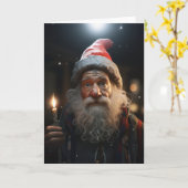 Verraste Kerstmis Gnome Kaart (Gele Bloem)