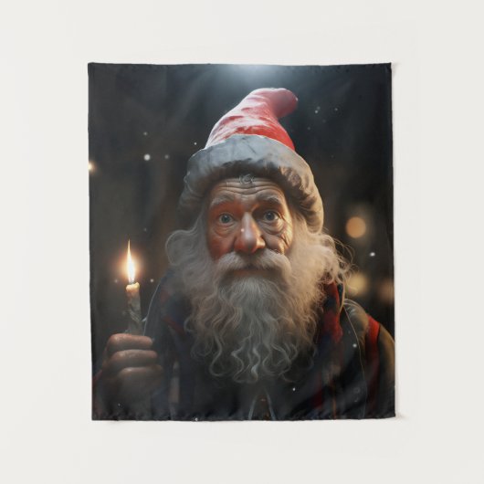 Verraste Kerstmis Gnome Wandkleed (Voorkant)