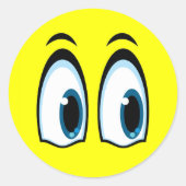 VERRASTE OGEN RONDE STICKER (Voorkant)