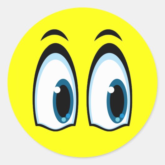 VERRASTE OGEN RONDE STICKER (Voorkant)