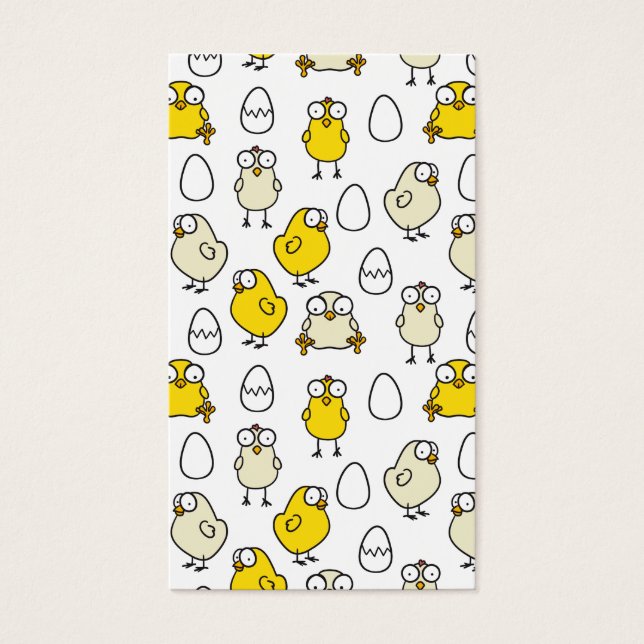 Verraste paaskippen visitekaartje (Voorkant)