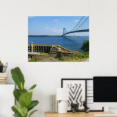 Verrazano-brug van St. Island naar Brooklyn, NYC Poster (Thuiskantoor)