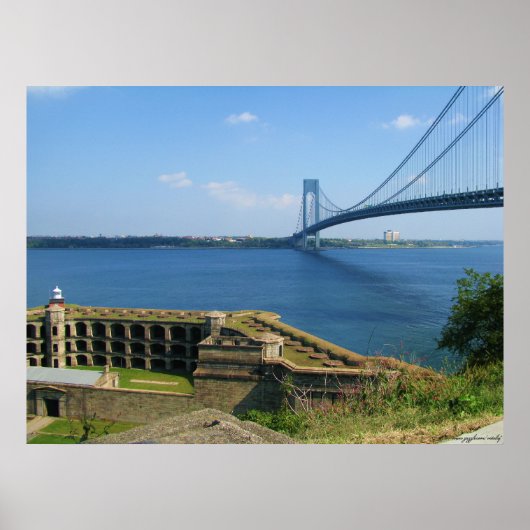 Verrazano-brug van St. Island naar Brooklyn, NYC Poster (Voorkant)
