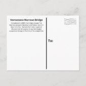 Verrazzano-Narrows Bridge Briefkaart 1 (Achterkant)