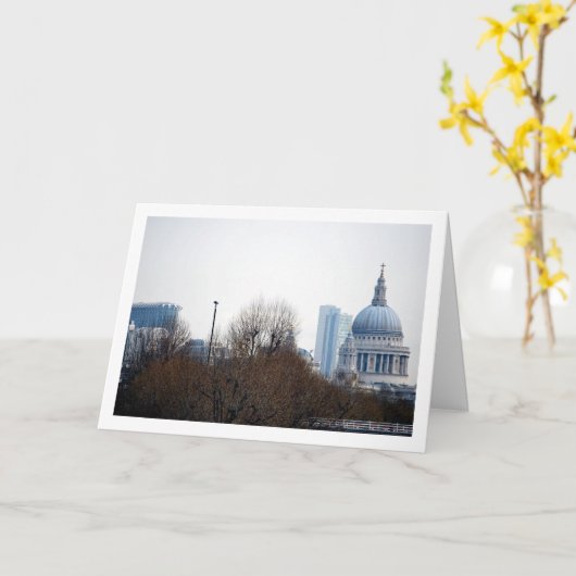 Verre Ansicht der St Paul's Cathedral, Londen Kaart (Gele Bloem)