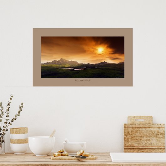 verre berg poster (Keuken)