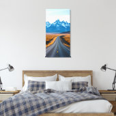Verre bergtoppen canvas afdruk (Insitu (Slaapkamer))