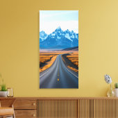 Verre bergtoppen canvas afdruk (Insitu (Woonkamer))