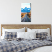 Verre bergtoppen canvas afdruk (Insitu (Slaapkamer))