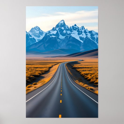 Verre bergtoppen poster (Voorkant)