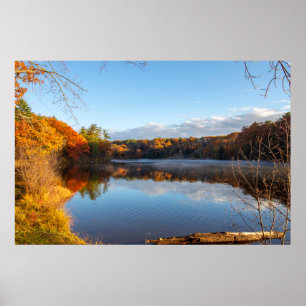 Verre herfst scène bij Poster Haviland Cove Beach
