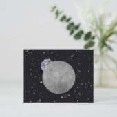 Verre kant van de Moon Earth Starry Sky Briefkaart (Staand voorkant)