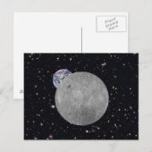 Verre kant van de Moon Earth Starry Sky Briefkaart (Voorkant / Achterkant)