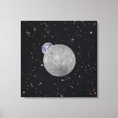 Verre kant van de Moon Earth Starry Sky Canvas Afdruk (Voorkant)