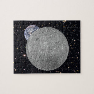 Verre kant van de Moon Earth Starry Sky Legpuzzel