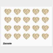 Verre leges van Cream Beige Lace Hart Sticker (Vel)