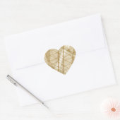Verre leges van Cream Beige Lace Hart Sticker (Envelop)