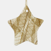 Verre leges van Cream Beige Lace Keramisch Ornament (Rechts)