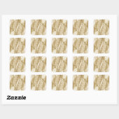 Verre leges van Cream Beige Lace Vierkante Sticker (Vel)