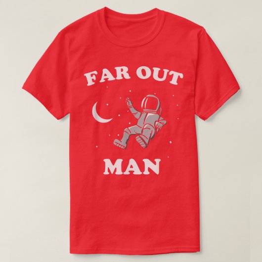 Verre Man Astronaut Space Funny Hippy T-shirt (Design voorkant)