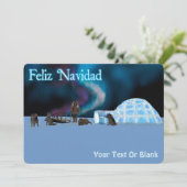 Verre Noordelijke Kerstmis - Feliz Navidad Feestdagenkaart (Staand voorkant)