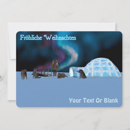 Verre Noordelijke Kerstmis - Fröhliche Weihnachten Feestdagenkaart (Voorkant)