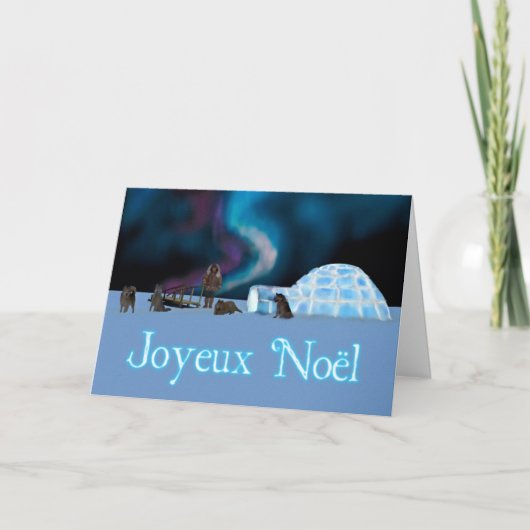 Verre Noordelijke Kerstmis - Joyeux Noё l Feestdagen Kaart (Voorkant)