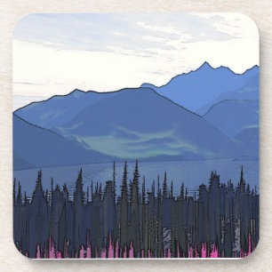 Verre Noordelijke zomer Bier Onderzetter