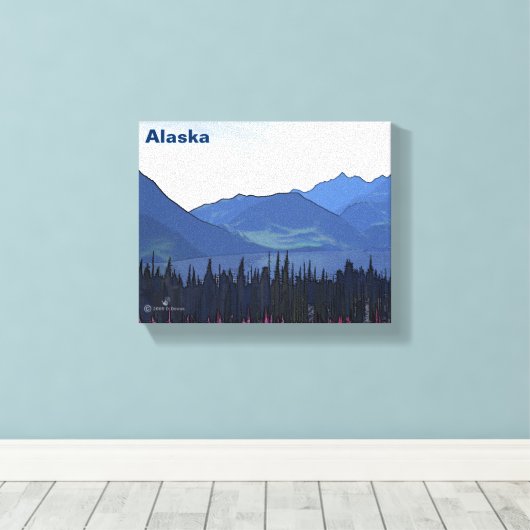 Verre Noordelijke zomer Canvas Afdruk (Insitu (Houten vloer))