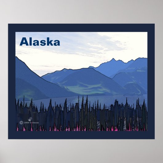 Verre Noordelijke zomer Poster (Voorkant)