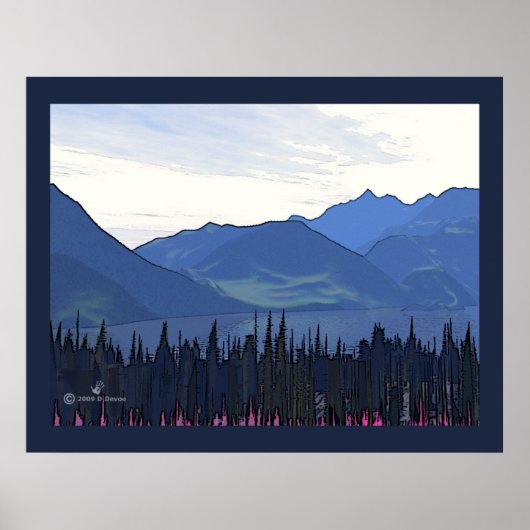 Verre Noordelijke zomer Poster (Voorkant)