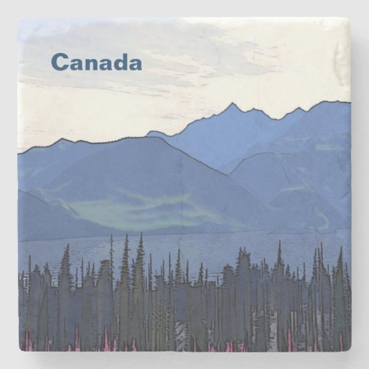 Verre Noordelijke zomer Stenen Onderzetter (Voorkant)