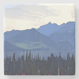 Verre Noordelijke zomer Stenen Onderzetter