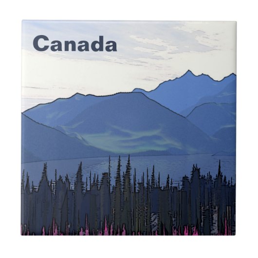 Verre Noordelijke zomer Tegeltje (Voorkant)