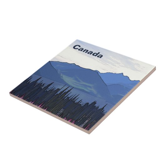 Verre Noordelijke zomer Tegeltje (Zijkant)