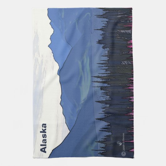 Verre Noordelijke zomer Theedoek (Verticaal)