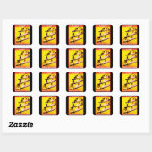 Verre Oosten Express Vierkante Sticker (Vel)