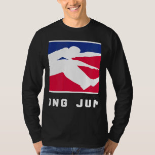 Verre sprong atletiek sport lange lente training t-shirt