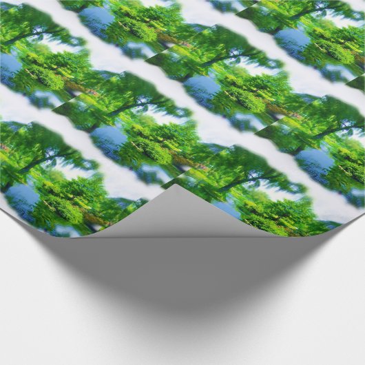 Verre tijd van de stad cadeaupapier (Hoek)