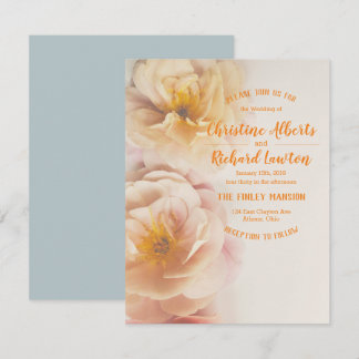 Verre trommels Bloemen Huwelijksuitnodiging Kaart