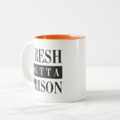 Verre uit de gevangenis tweekleurige koffiemok (Voorkant links)
