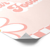 Verre Uit Eten Groovy Baby Shower Eetbord Poster (Hoek)