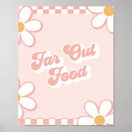 Verre Uit Eten Groovy Baby Shower Eetbord Poster