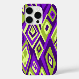 Verre uit Retro Abstract Psychedelic Paars iPhone 16 Pro Hoesje
