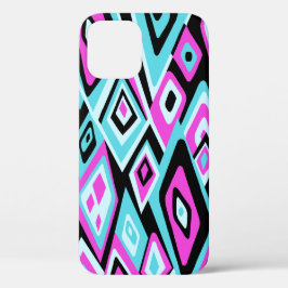 Verre uit Retro Abstracte Psychedelic Turquoise iPhone 16 Pro Hoesje