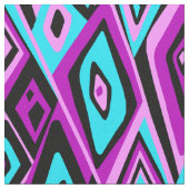 Verre uit Retro Psychedelic Abstract Stof (Close Up)