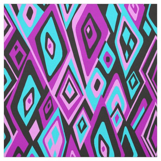 Verre uit Retro Psychedelic Abstract Stof (Swatch)